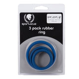 Spartacus Cock Ring Set (3 RubberRings/Blue) - Royal Sins
