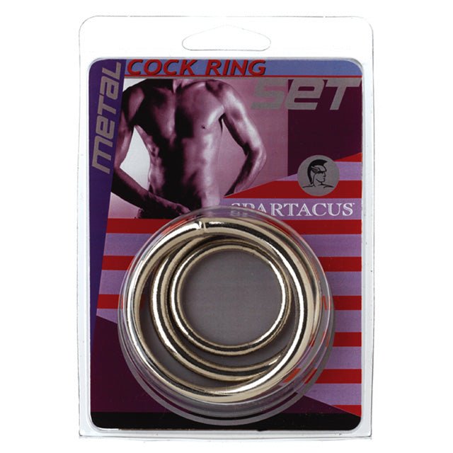 Spartacus Metal Cock Ring Set ( 3 Rings) - Royal Sins