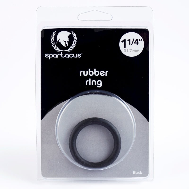 Spartacus Rubber Cock Ring 1.25in. (Black) - Royal Sins