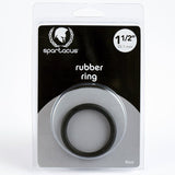 Spartacus Rubber Cock Ring 1.5in. (Black) - Royal Sins