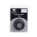 Spartacus Rubber Cock Ring (Set of 3) - Royal Sins