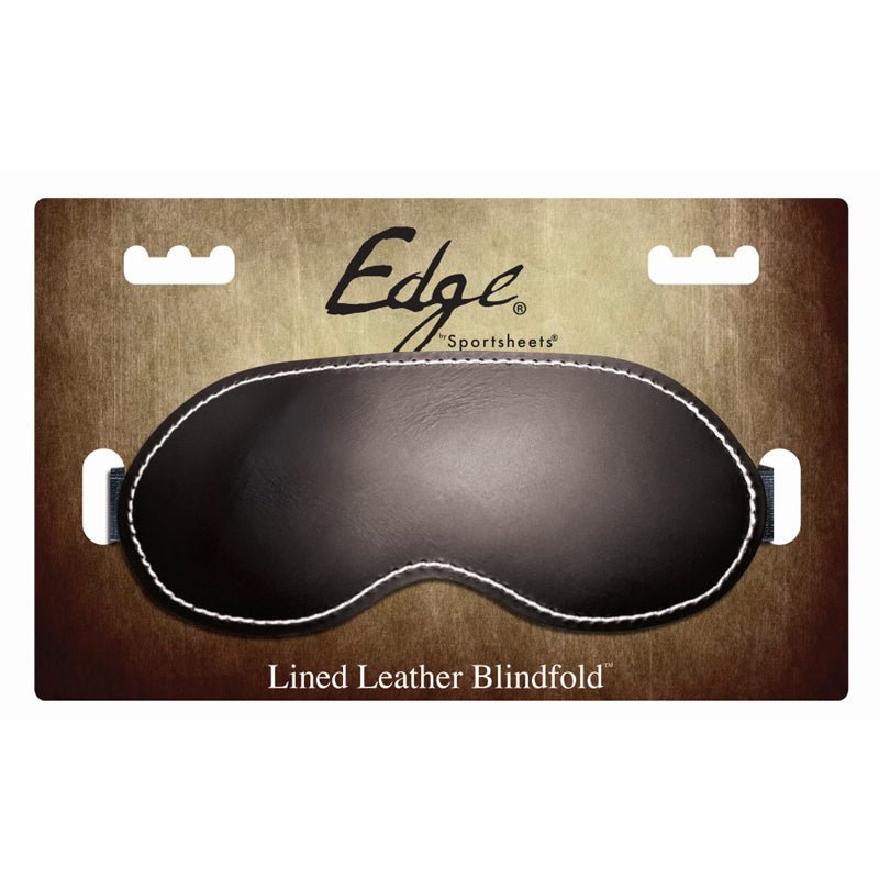 Sportsheets Edge Adjustable Leather Blindfold - Royal Sins