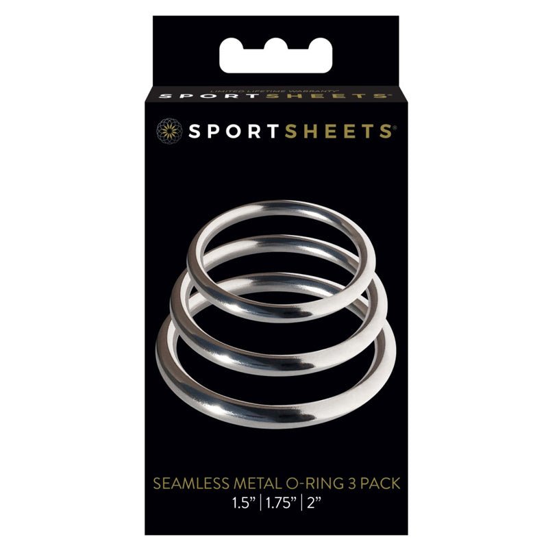 Sportsheets Metal O - Ring 3 - Pack Silver - Royal Sins