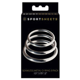 Sportsheets Metal O - Ring 3 - Pack Silver - Royal Sins
