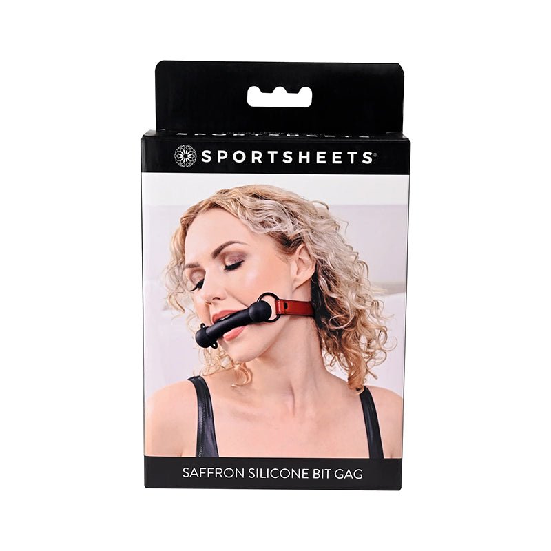 Sportsheets Saffron Silicone Bit Gag with Adjustable Buckle - Royal Sins