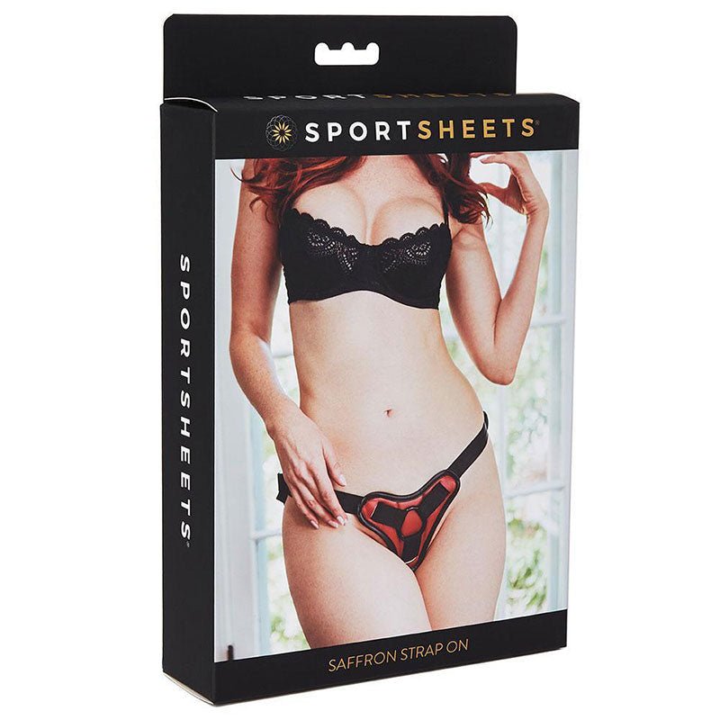 Sportsheets Saffron?Adjustable Strap - On Harness Red - Royal Sins