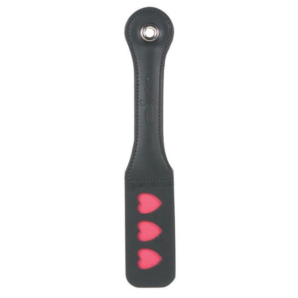 Sportsheets Sex & Mischief 12 in. Heart Impression Paddle - Royal Sins