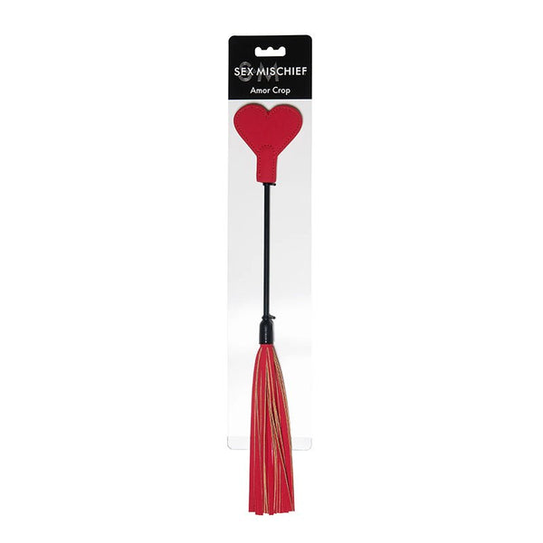 Sportsheets Sex & Mischief Amor Crop Heart - Shaped Dual - Ended Flogger Red - Royal Sins