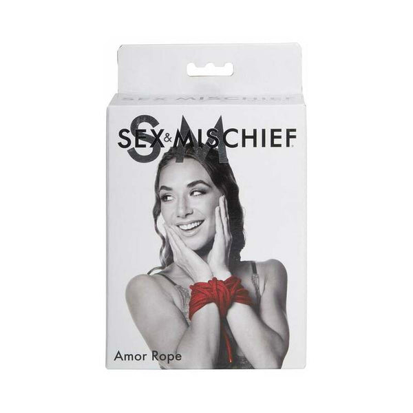Sportsheets Sex & Mischief Amor Rope 2 - Piece 15 ft. (30 ft. Total) Red - Royal Sins