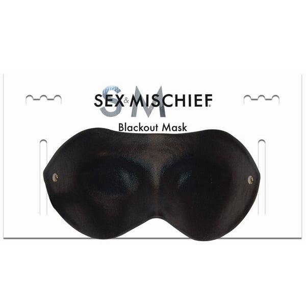 Sportsheets Sex & Mischief Blackout Mask Blindfold Black - Royal Sins