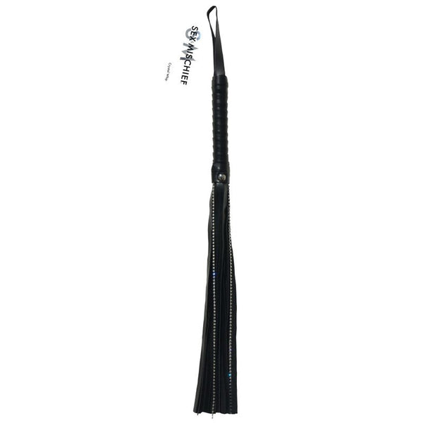 Sportsheets Sex & Mischief Crystal Whip Black - Royal Sins