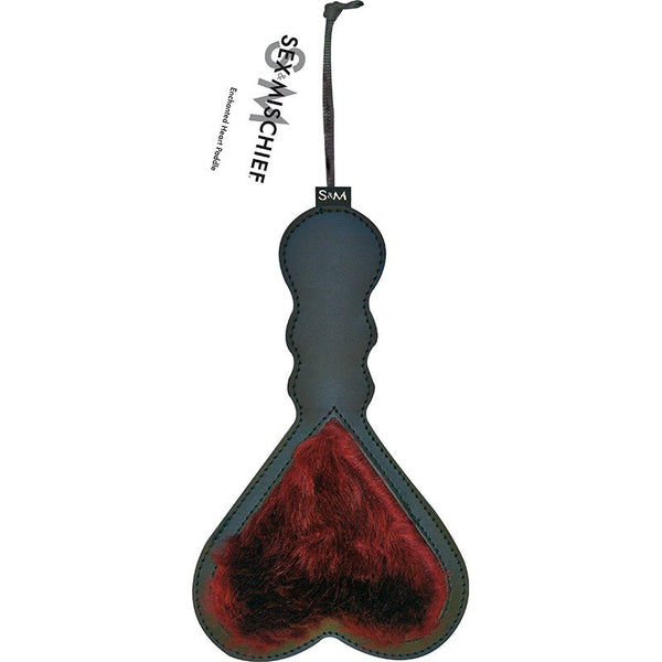 Sportsheets Sex & Mischief Enchanted Heart Paddle Dual - Sided Burgundy - Royal Sins