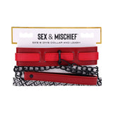 Sportsheets Sex & Mischief Ex's & Oh's Collar and Leash - Royal Sins
