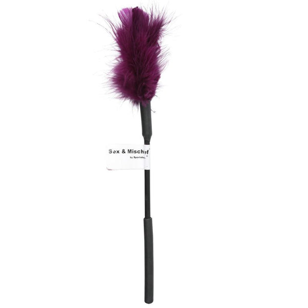 Sportsheets Sex & Mischief Feather Tickler Purple - Royal Sins