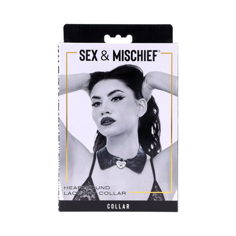 Sportsheets Sex Mischief Heartbound Lace Day Collar - Royal Sins