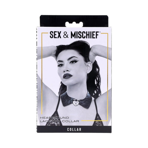 Sportsheets Sex Mischief Heartbound Lace Day Collar - Royal Sins
