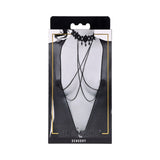 Sportsheets Sex & Mischief Lace Collar with Nipple Ties - Royal Sins