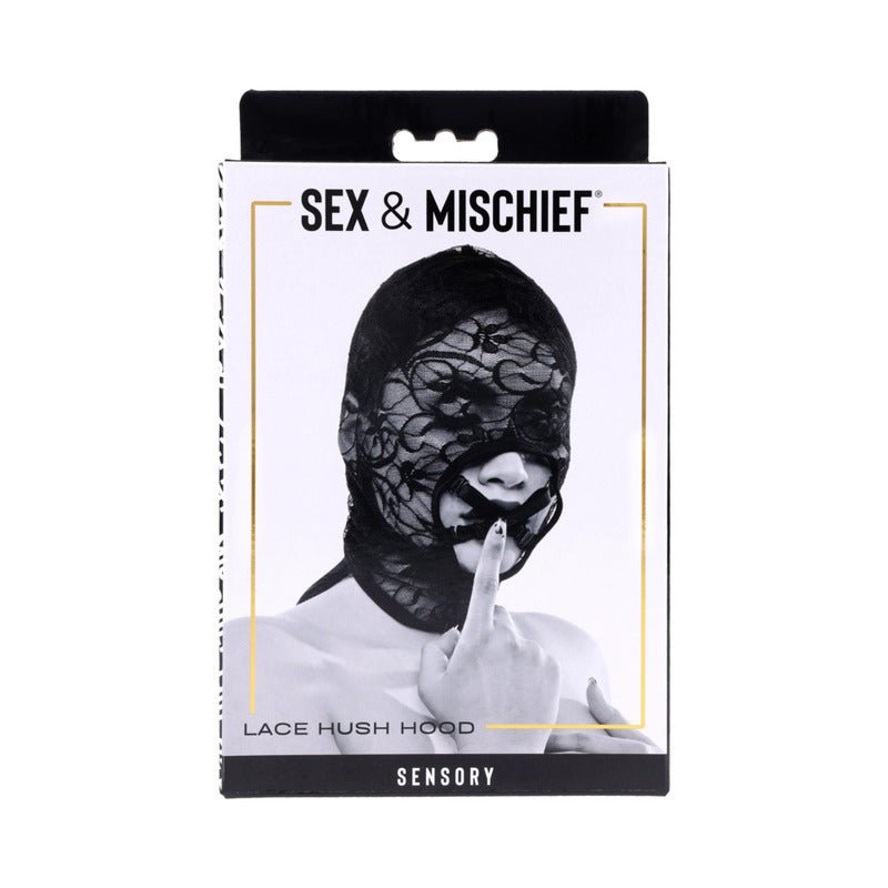 Sportsheets Sex & Mischief Lace Hush Hood - Royal Sins