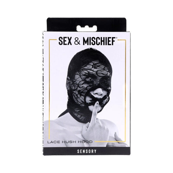Sportsheets Sex & Mischief Lace Hush Hood - Royal Sins