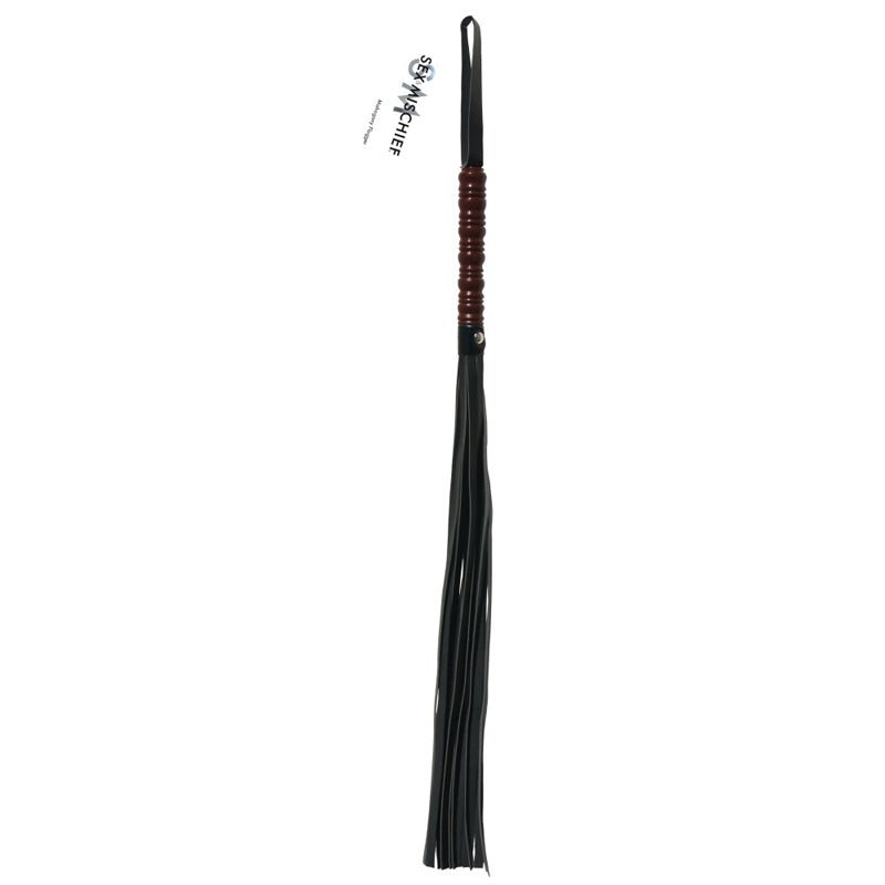 Sportsheets Sex & Mischief Mahogany Flogger Black - Royal Sins