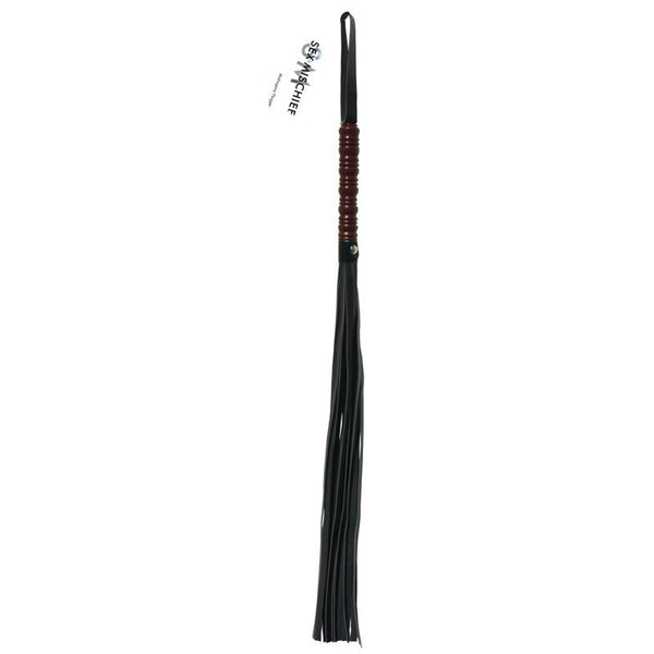 Sportsheets Sex & Mischief Mahogany Flogger Black - Royal Sins