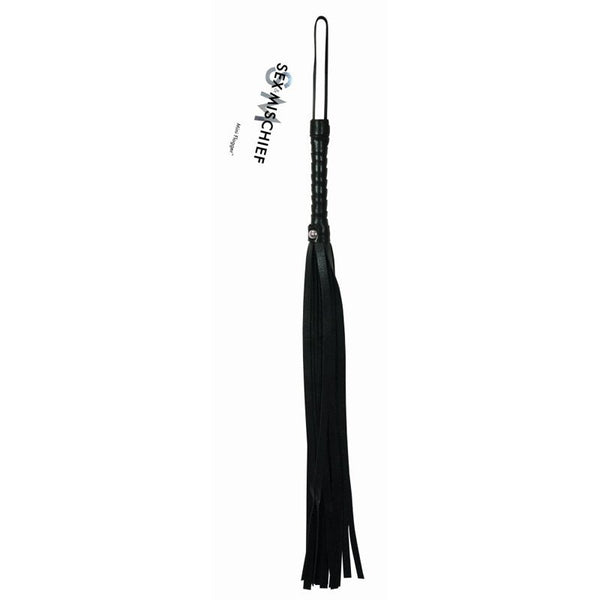 Sportsheets Sex & Mischief Mini Flogger Black - Royal Sins