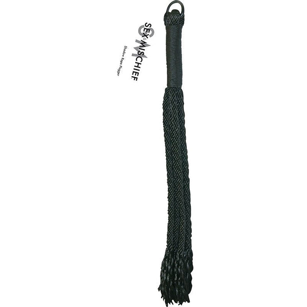 Sportsheets Sex & Mischief Shadow Rope Flogger Black - Royal Sins