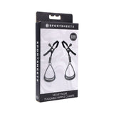 Sportsheets Velvet Noir Tuggable Nipple Clamps - Royal Sins