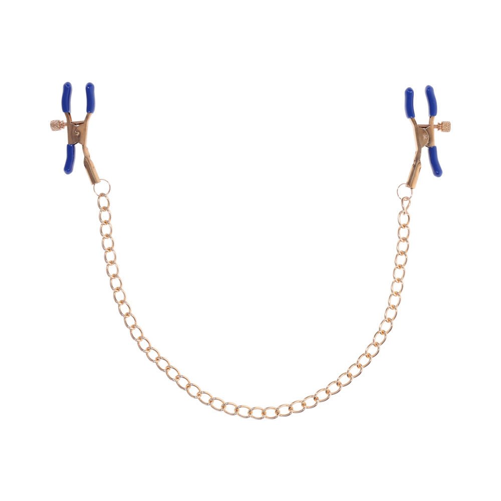SS S&M Cougar Chained Nipple Clamps - Royal Sins