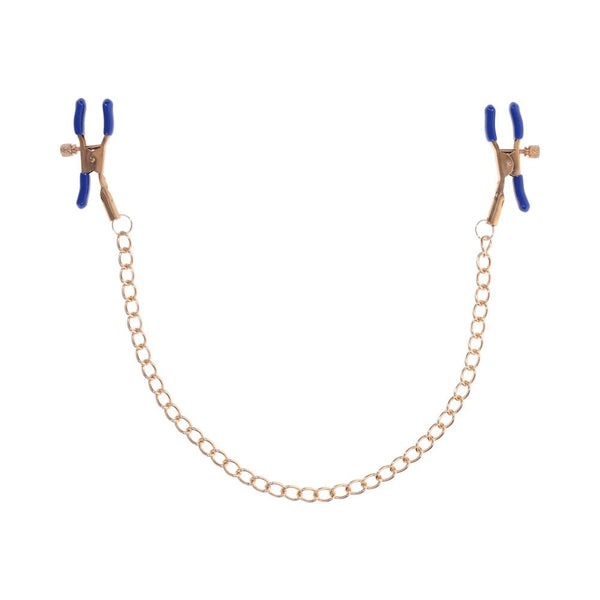 SS S&M Cougar Chained Nipple Clamps - Royal Sins