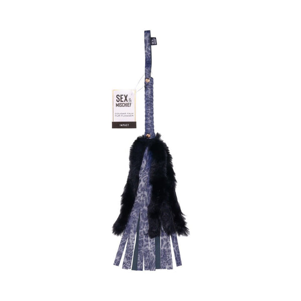 SS S&M Cougar Faux Fur Flogger - Royal Sins