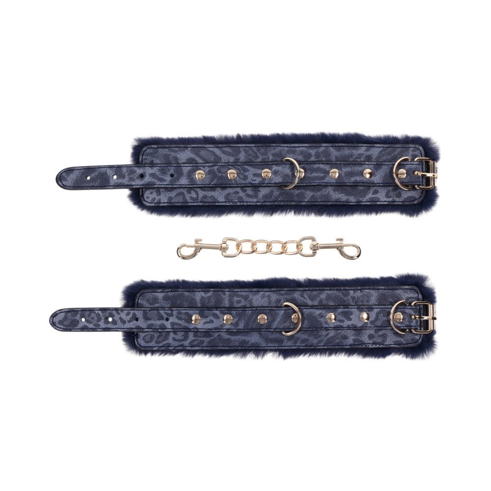 SS S&M Cougar Fur Handcuffs - Royal Sins