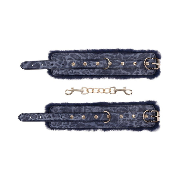 SS S&M Cougar Fur Handcuffs - Royal Sins