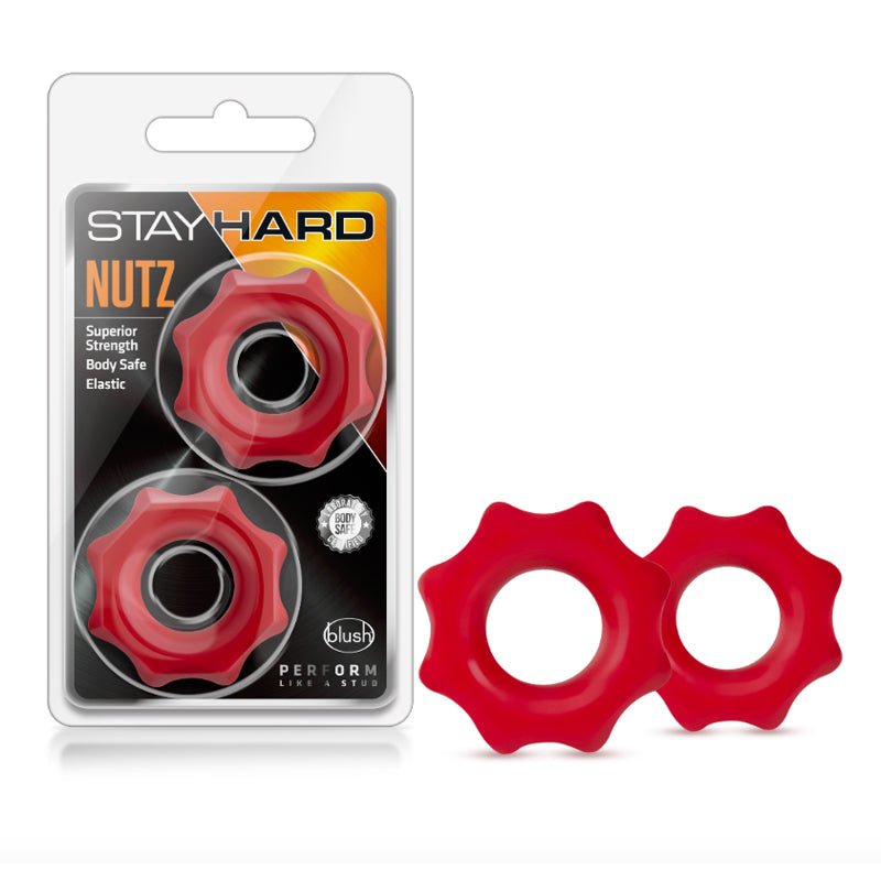 Stay Hard Nutz Cockring 2 - Pack Red - Royal Sins