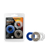 Stay Hard Triple Stretch Cockrings 3 - Pack Assorted Colors - Royal Sins