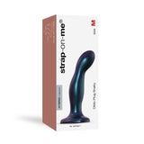 Strap - On - Me Hybrid Collection Dildo Plug Snaky Metallic Blue M - Royal Sins