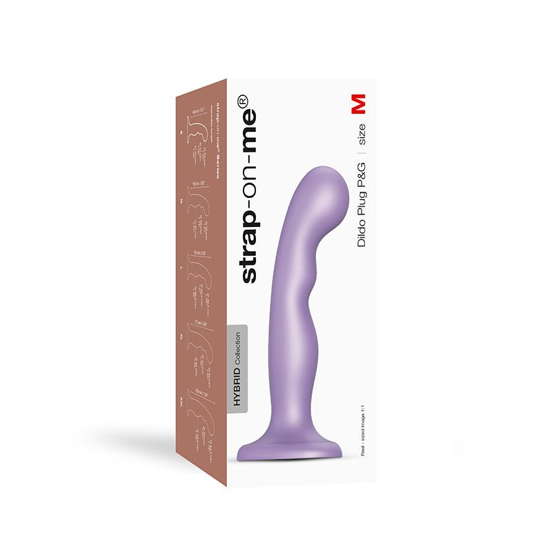 Strap - On - Me Hybrid Collection Silicone Dildo Plug P&G Metallic Lilac M - Royal Sins