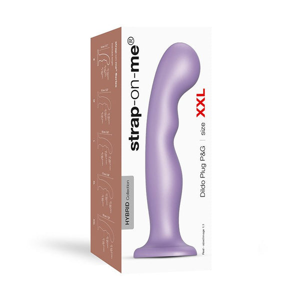 Strap - On - Me Hybrid Collection Silicone Dildo Plug P&G Metallic Lilac XXL - Royal Sins