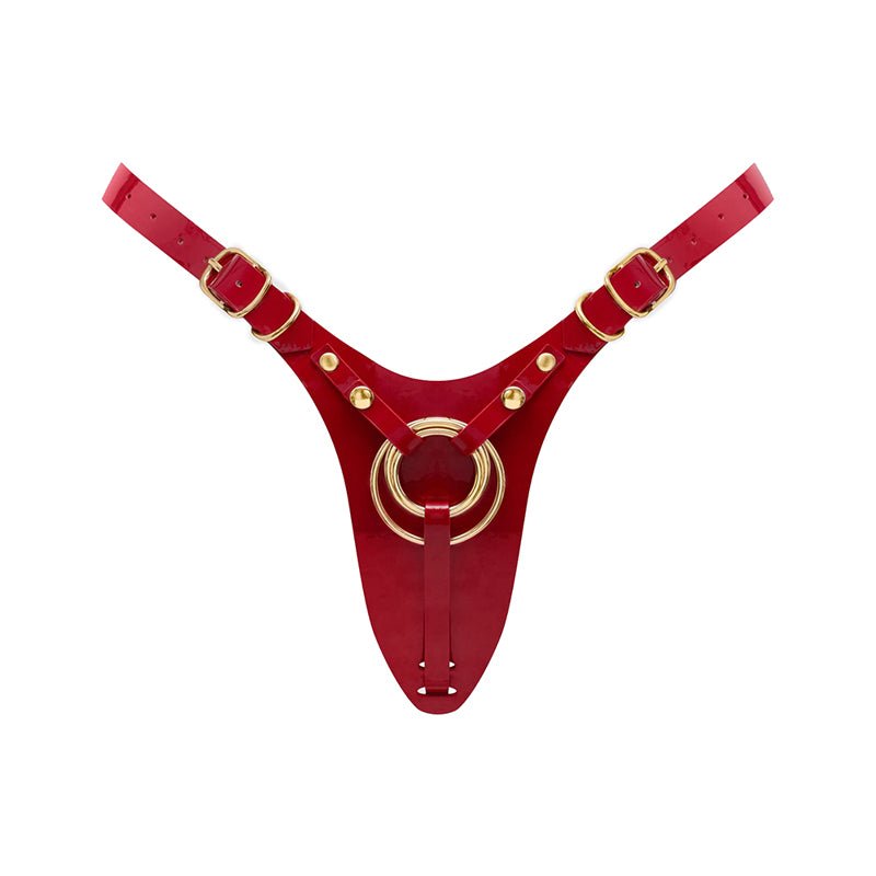 Strap - On - Me Leatherette Harness Fabulous One Size Red Glossy - Royal Sins