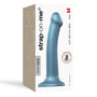 Strap - On - Me Metallic Shine Collection Soft Single - Density Silicone Dildo Duck Blue M - Royal Sins