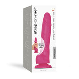 Strap - On - Me Realistic Collection Sliding Skin Dual - Density Silicone Dildo Fuchsia L - Royal Sins