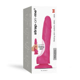 Strap - On - Me Realistic Collection Sliding Skin Dual - Density Silicone Dildo Fuchsia M - Royal Sins