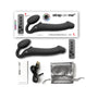 Strap - On - Me Rechargeable Remote - Controlled Silicone Vibrating Bendable Strap - On Black L - Royal Sins