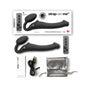 Strap - On - Me Rechargeable Remote - Controlled Silicone Vibrating Bendable Strap - On Black M - Royal Sins