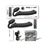 Strap - On - Me Rechargeable Remote - Controlled Silicone Vibrating Bendable Strap - On Black XL - Royal Sins