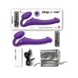 Strap - On - Me Rechargeable Remote - Controlled Silicone Vibrating Bendable Strap - On Purple M - Royal Sins