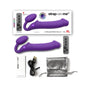 Strap - On - Me Rechargeable Remote - Controlled Silicone Vibrating Bendable Strap - On Purple XL - Royal Sins