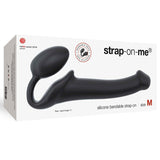 Strap - On - Me Semi - Realistic Bendable Silicone Strap - On Black M - Royal Sins