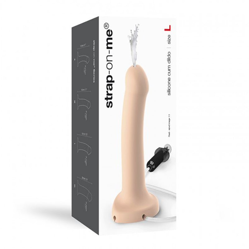 Strap - On - Me Silicone Ejaculating Cum Dildo Vanilla L (fluid not included) - Royal Sins