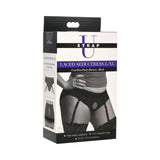 Strap U Laced Seductress Lace Crotchless Panty Harness & Garter Straps L/XL - Royal Sins
